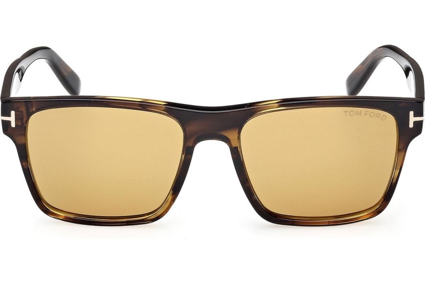 Ochelari de soare Tom Ford Calder FT1205 56E Pătrați Havana