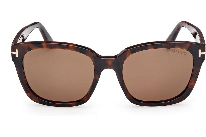 Ochelari de soare Tom Ford Haylay FT1216 52H Polarized Pătrați Havana