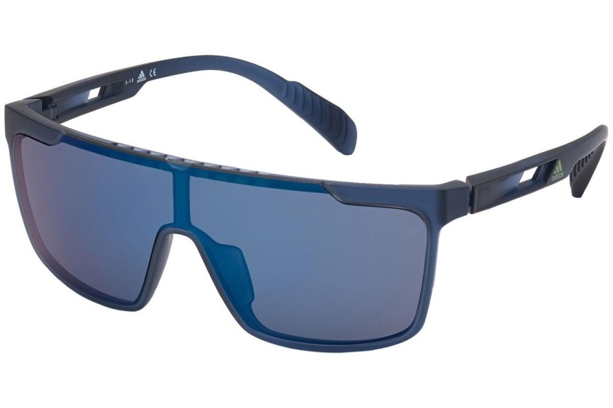 Ochelari de soare Adidas Sport SP0020 92V Lentilă unică | Shield Albaștri