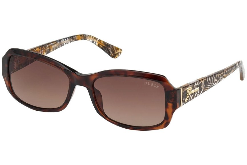 Ochelari de soare Guess GU7683 52F Dreptunghiulari Havana