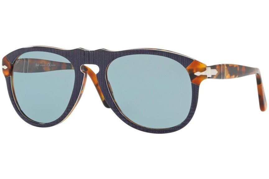 Ochelari de soare Persol 649 Series PO0649 10903R Polarized Pilot Albaștri