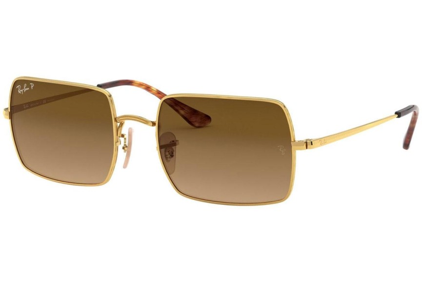 Ochelari de soare Ray-Ban Rectangle RB1969 9147M2 Polarized Pătrați Aurii