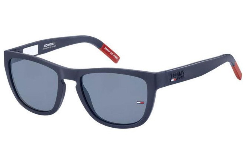 Ochelari de soare Tommy Jeans TJ0002/S FLL/KU Dreptunghiulari Albaștri