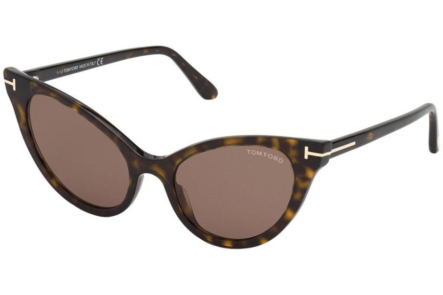 Ochelari de soare Tom Ford FT0820 52E Cat Eye Havana