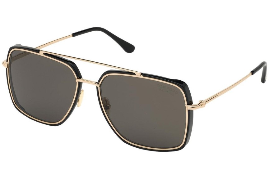 Ochelari de soare Tom Ford FT0750 01D Polarized Pilot Negri