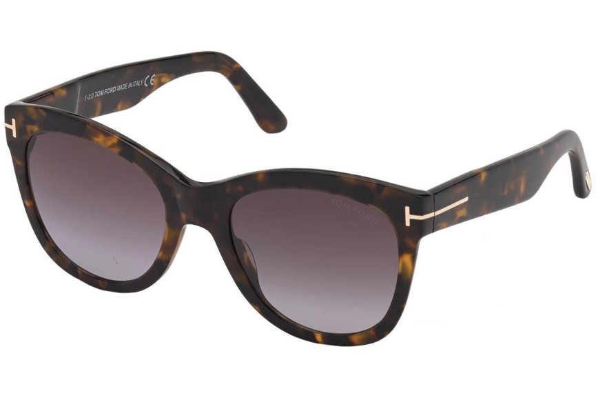 Ochelari de soare Tom Ford FT0870 52T Cat Eye Havana