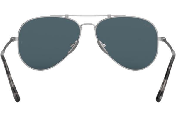 Ochelari de soare Ray-Ban Titanium Titanium Collection RB8125M 9165 Pilot Argintii