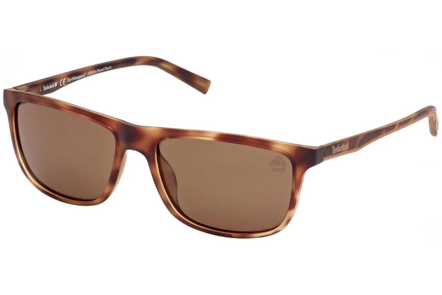 Ochelari de soare Timberland TB9266 52H Polarized Dreptunghiulari Havana