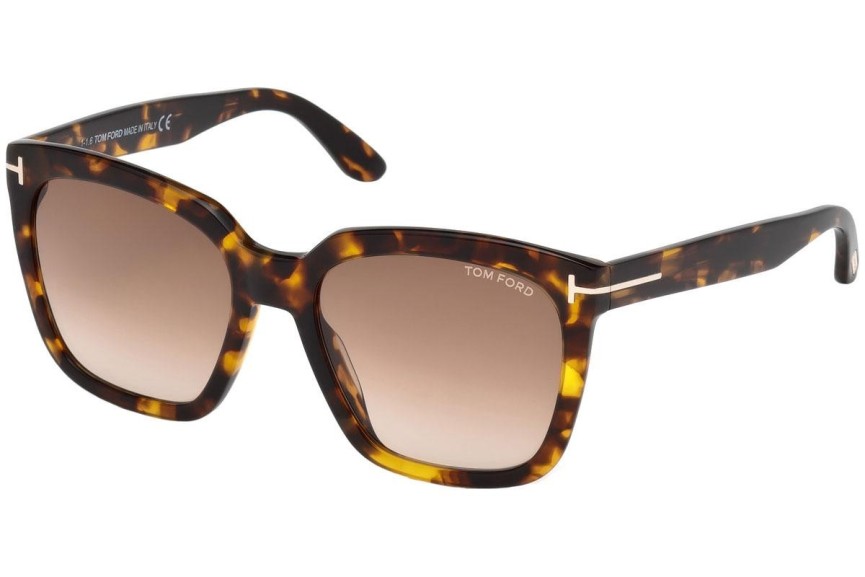 Ochelari de soare Tom Ford Amarra FT0502 52F Pătrați Havana