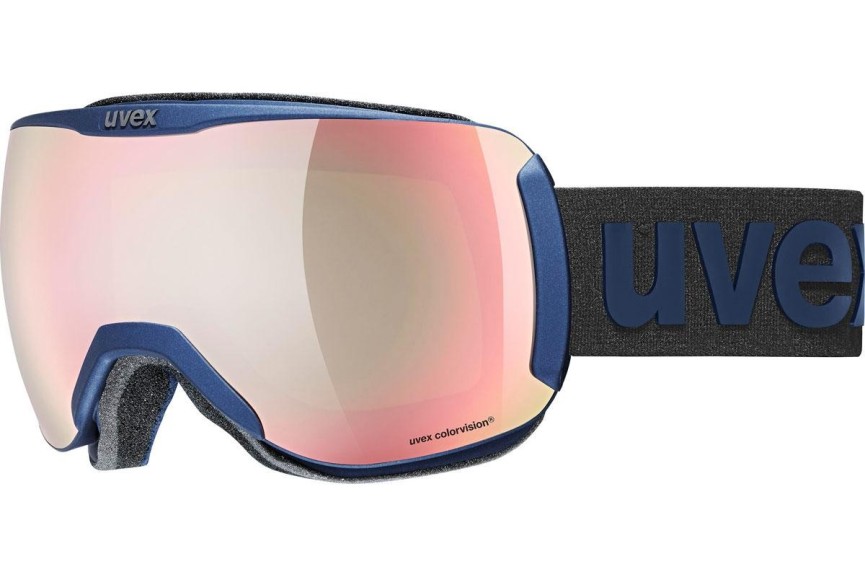 Ochelari de schi uvex downhill 2100 WE Navy Mat Lentilă unică | Shield Albaștri