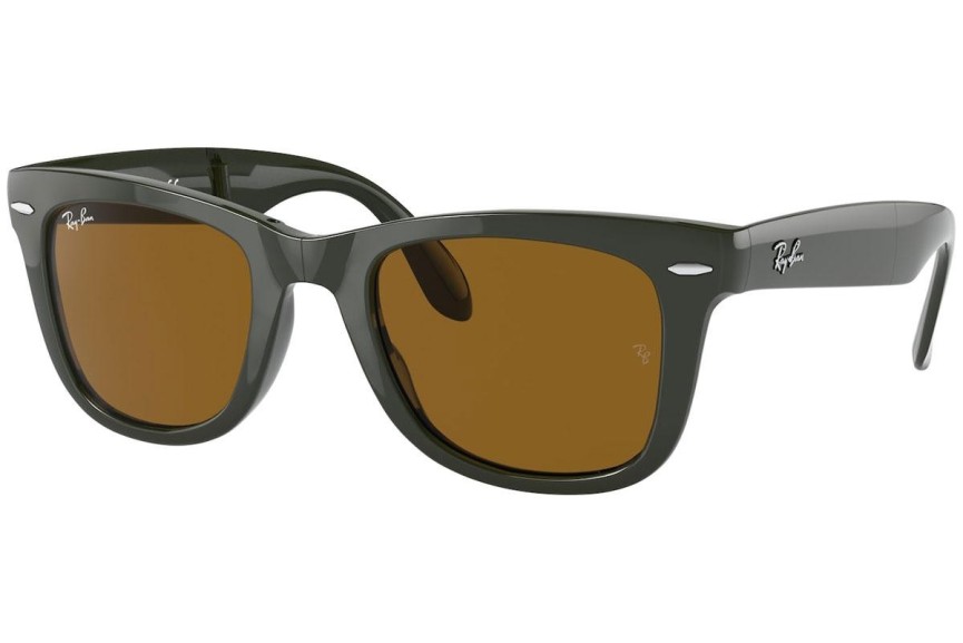 Ochelari de soare Ray-Ban Folding Wayfarer RB4105 657533 Pătrați Verzi