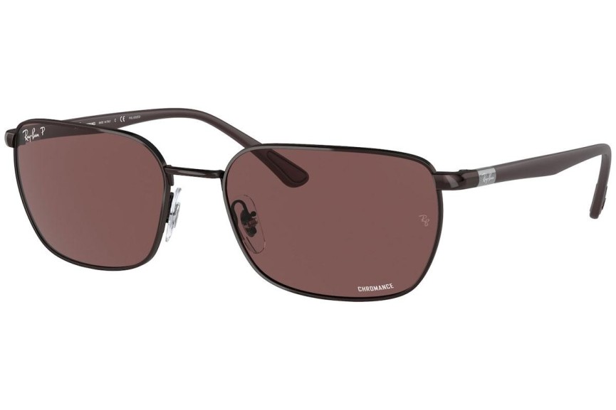 Ochelari de soare Ray-Ban Chromance Collection RB3684CH 014/AF Polarized Dreptunghiulari Maro