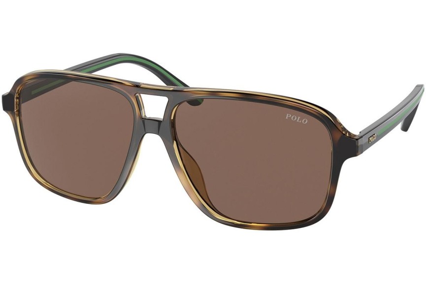 Ochelari de soare Polo Ralph Lauren PH4177U 500373 Pilot Havana