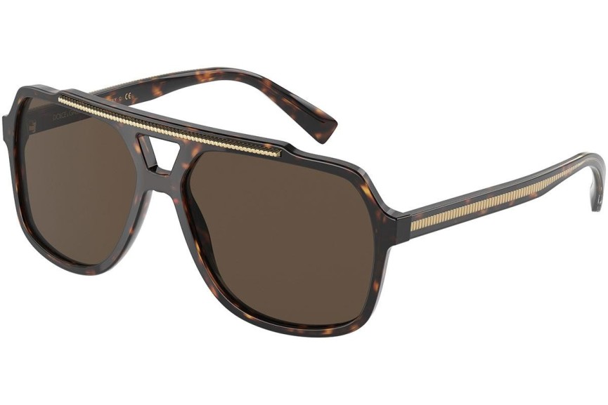 Ochelari de soare Dolce & Gabbana DG4388 502/73 Pilot Havana