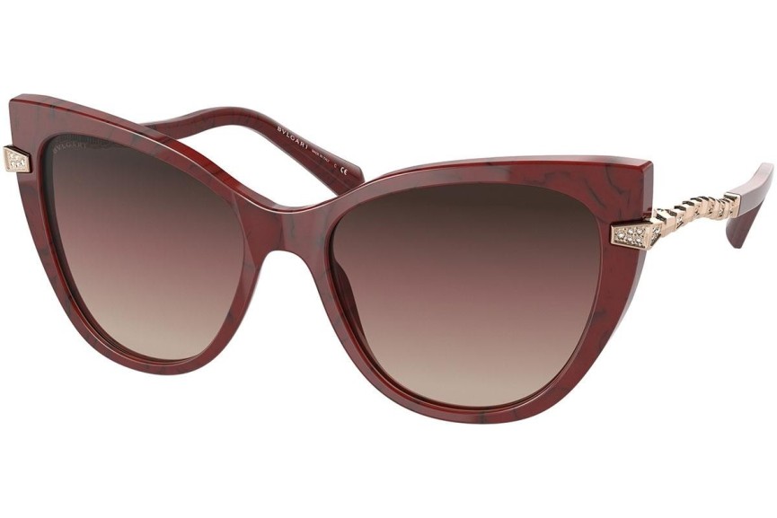 Ochelari de soare Bvlgari BV8236B 5500E2 Cat Eye Roșii