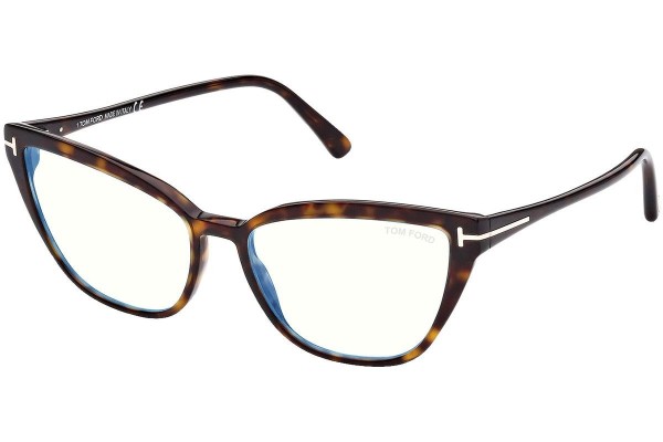 Ochelari Tom Ford FT5825-B 052 Cat Eye Havana