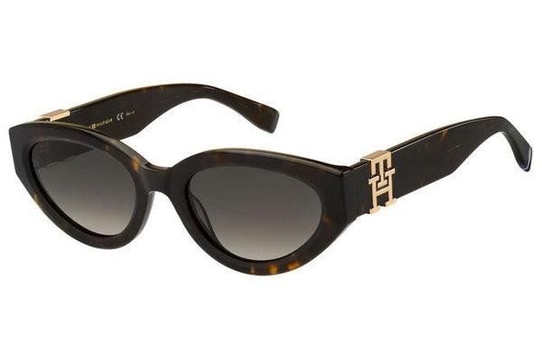 Ochelari de soare Tommy Hilfiger TH1957/S 086/HA Ovali Havana