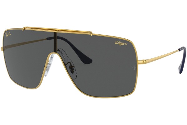 Ochelari de soare Ray-Ban Wings II RB3697 924687 Lentilă unică | Shield Aurii