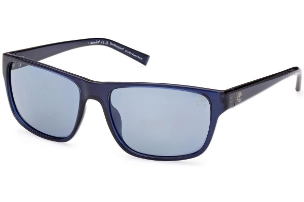 Ochelari de soare Timberland TB9296 90D Polarized Dreptunghiulari Albaștri