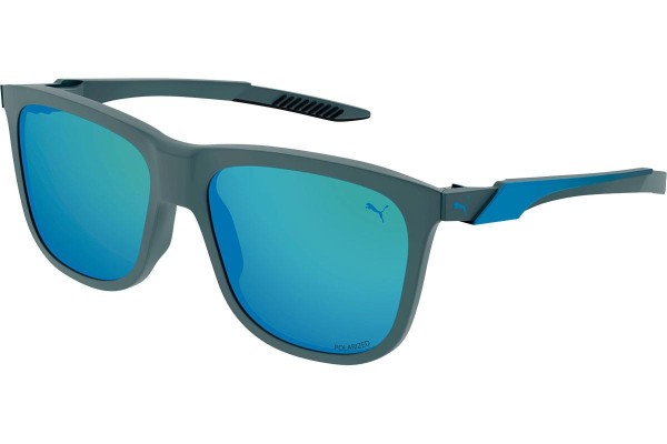 Ochelari de soare Puma PU0360S 003 Polarized Pătrați Albaștri