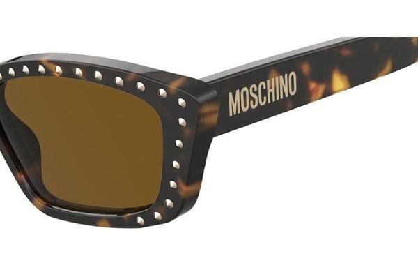 Ochelari de soare Moschino MOS091/S 086/70 Cat Eye Havana