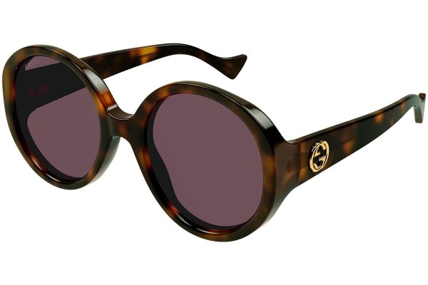 Ochelari de soare Gucci GG1256S 003 Rotunzi Havana