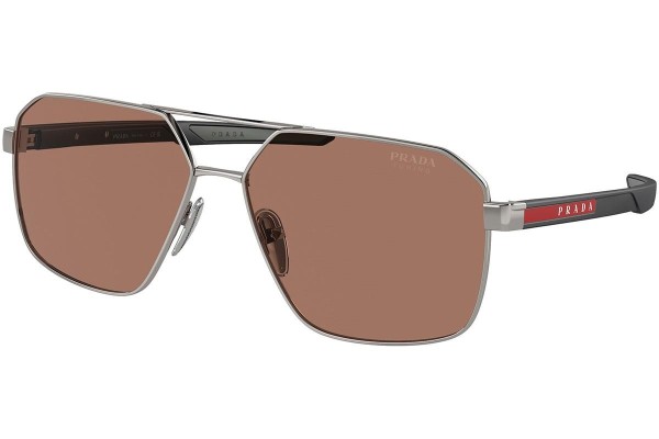 Ochelari de soare Prada Linea Rossa PS55WS 5AV50A Pilot Argintii