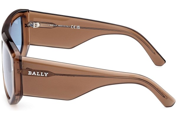 Ochelari de soare Bally BY0108-H 57V Flat Top Maro