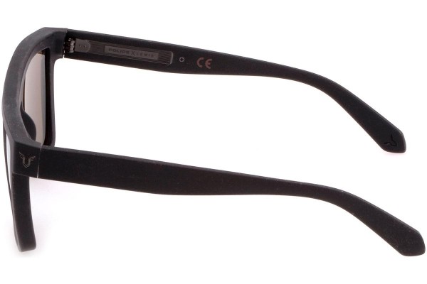 Ochelari de soare Police Lewis 44 SPLE39 0J35 Flat Top Maro