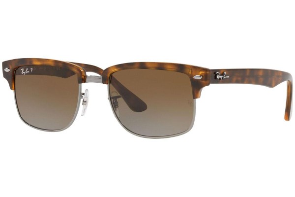 Ochelari de soare Ray-Ban Clubmaster Square RB4190 878/M2 Browline Havana