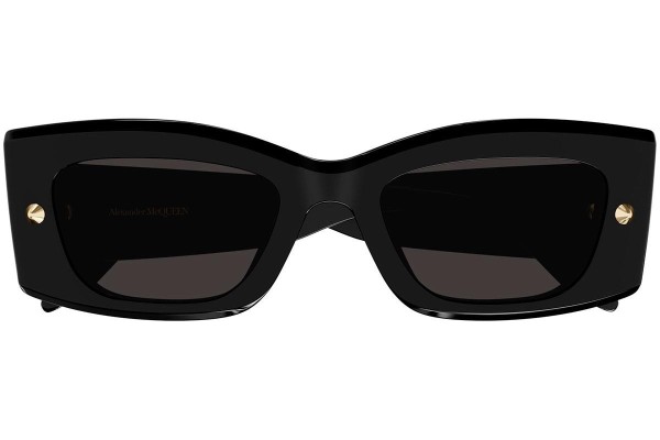 Ochelari de soare Alexander McQueen AM0426S 001 Dreptunghiulari Negri