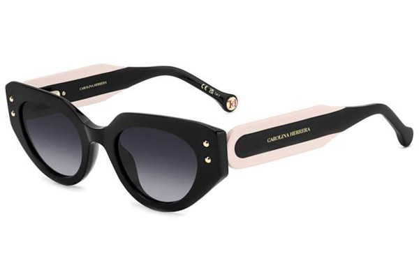 Ochelari de soare Carolina Herrera HER0221/G/S 3H2/9O Cat Eye Negri