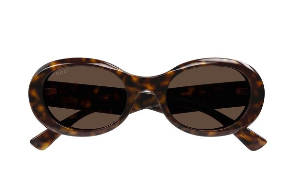 Ochelari de soare Gucci GG1587S 002 Rotunzi Havana