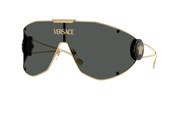 Ochelari de soare Versace VE2268 100287 Lentilă unică | Shield Aurii