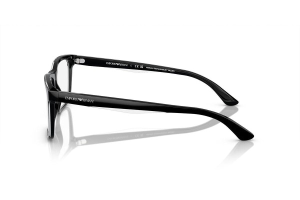 Ochelari Emporio Armani EA3227 6051 Dreptunghiulari Negri