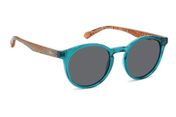 Ochelari de soare Polaroid Junior PLD8061/S TCF/M9 Polarized Rotunzi Verzi