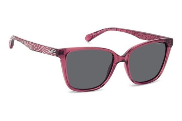 Ochelari de soare Polaroid Junior PLD8062/S 8CQ/M9 Polarized Cat Eye Roșii