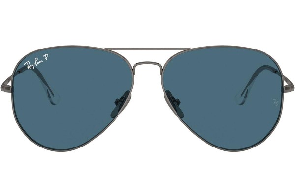 Ochelari de soare Ray-Ban RB8089 165/S2 Polarized Pilot Argintii