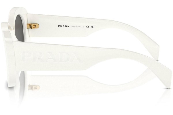 Ochelari de soare Prada PRA13S 1425S0 Ovali Albi