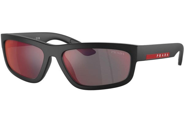 Ochelari de soare Prada Linea Rossa PS05ZS DG008F Dreptunghiulari Negri