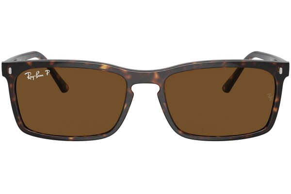 Ochelari de soare Ray-Ban RB4435 902/57 Polarized Dreptunghiulari Havana