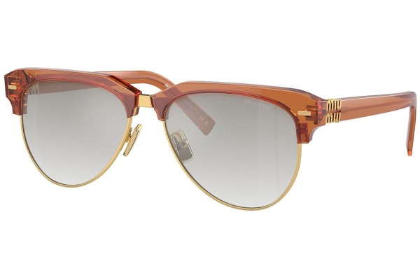 Ochelari de soare Miu Miu MU09ZS 15T8K1 Browline Maro