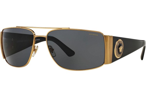 Ochelari de soare Versace VE2163 100281 Polarized Dreptunghiulari Aurii