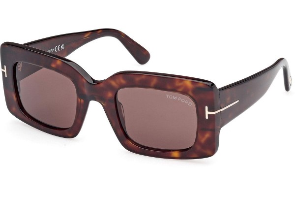 Ochelari de soare Tom Ford Brigitta FT1188 52E Dreptunghiulari Havana