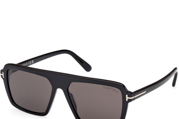 Ochelari de soare Tom Ford Vincent FT1176 01A Pătrați Negri