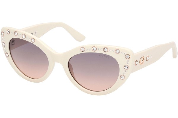 Ochelari de soare Guess GU00163 21B Cat Eye Albi