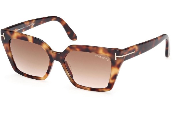 Ochelari de soare Tom Ford FT1030 53F Cat Eye Havana