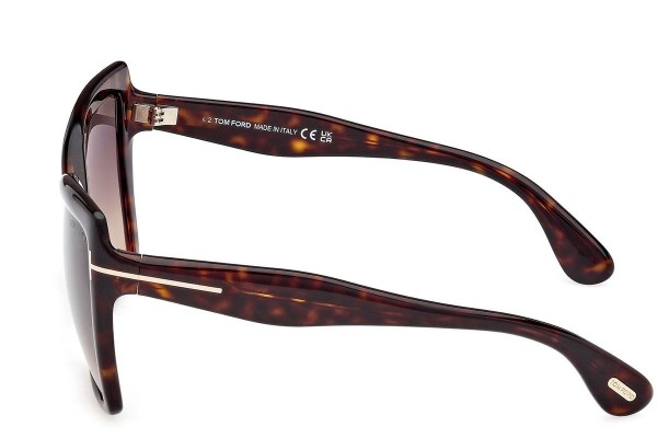 Ochelari de soare Tom Ford Fiore FT1195 52B Cat Eye Havana