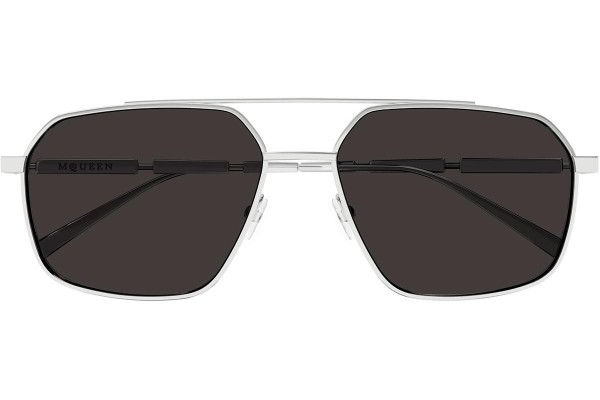 Ochelari de soare Alexander McQueen AM0477S 001 Pilot Argintii