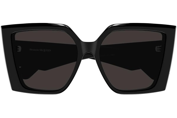 Ochelari de soare Alexander McQueen AM0467S 001 Pătrați Negri